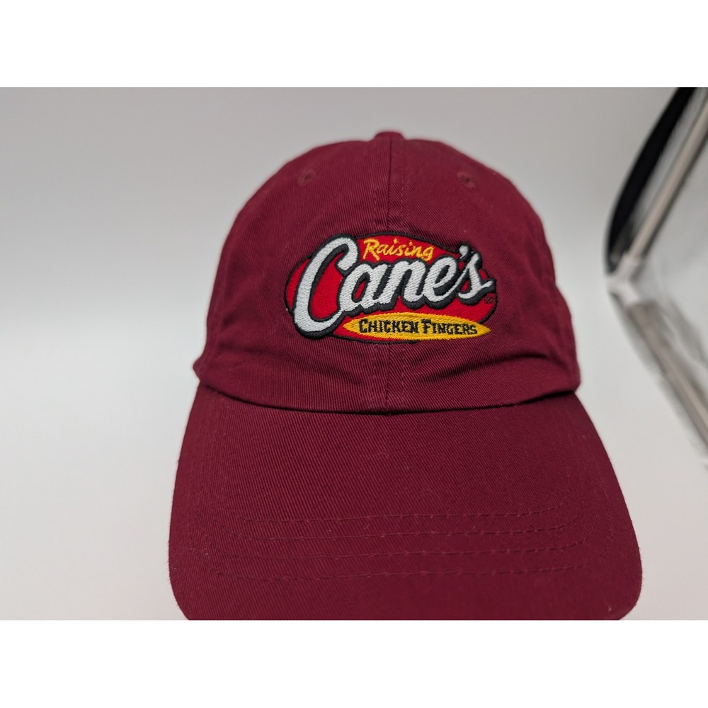 Raising Cane's Chicken Fingers Maroon Hat One Love Adjustable Baseball Cap
